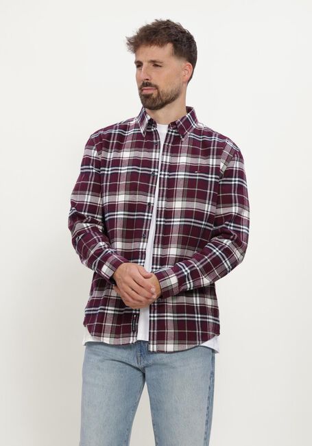 Bordeaux TOMMY JEANS Casual overhemd TJM REG FLANNEL CHECK SHIRT EXT - large