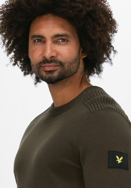 LYLE & SCOTT Pull SHOULDER DETAIL CREW NECK KNIT en vert - large