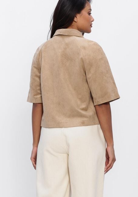 NEO NOIR Jack EDITTA FAUX SUEDE JACKET en camel - large