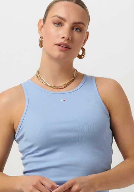 TOMMY JEANS Haut TJW ESSENTIAL RIB TANK en bleu - large