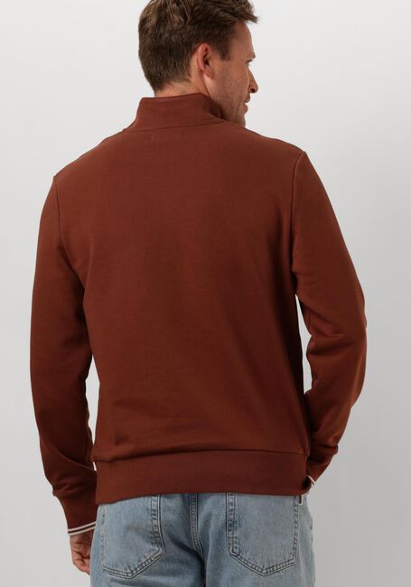 FRED PERRY Chandail HALF ZIP SWEATSHIRT en marron - large