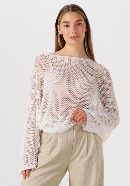 Witte RESORT FINEST Trui CROCHET SWEATER - large