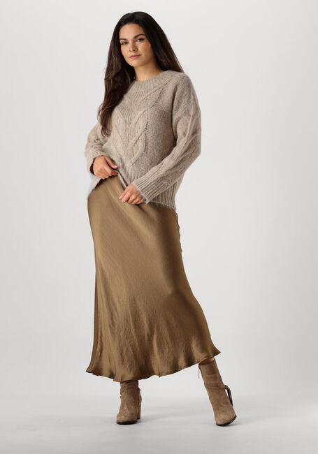 SUMMUM Pull SWEATER BIG CABLE KNIT en beige - large