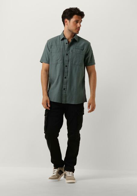 Groene PME LEGEND Casual overhemd SHORT SLEEVE SHIRT CTN SLUB - large