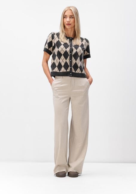 OBJECT Pantalon large OBJLISA WIDE PANT en beige - large