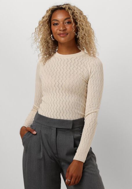 Beige SELECTED FEMME Trui SLFCABALA LS KNIT O-NECK - large