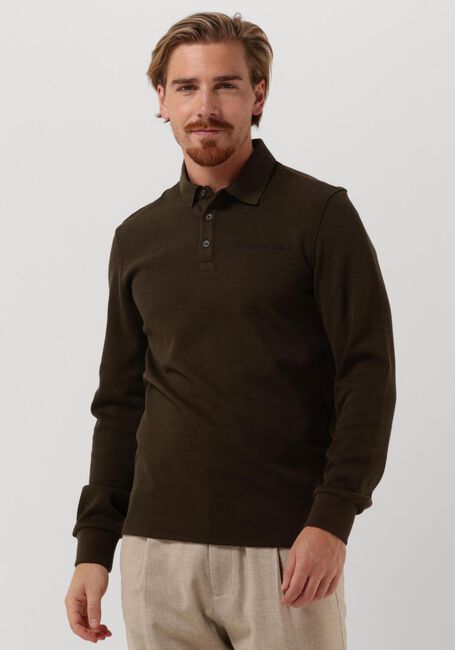 COLOURFUL REBEL Polo UNI STRUCTURE POLO LONGSLEEVE en vert - large