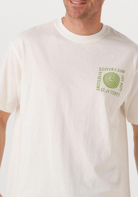 SCOTCH & SODA T-shirt RELAXED-FIT WASHED ARTWORK T-SHIRT en blanc - large
