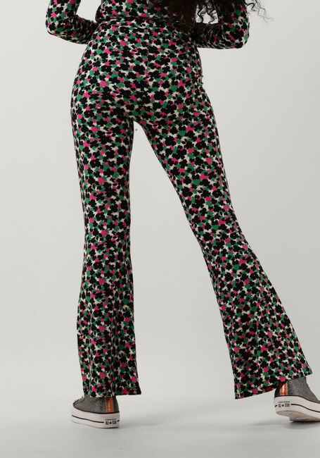 COLOURFUL REBEL Pantalon évasé CUTE FLOWER PEACHED EXTRA FLARE PANTS en multicolore - large