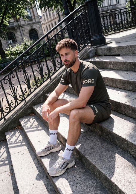 Khaki BJORN BORG Korte broek BORG 9 SHORTS - large