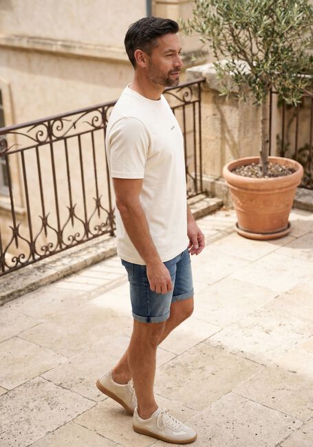 PURE PATH Pantalon courts THE STEVE SKINNY FIT SHORT en bleu - large