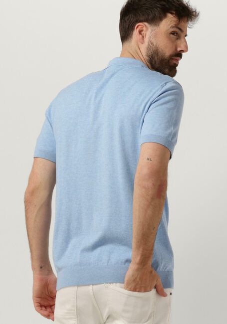 SELECTED HOMME Polo SLHBERG SS KNIT POLO NOOS Bleu clair - large