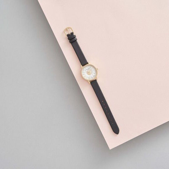 Zwarte OLIVIA BURTON Horloge FLOWER Omoda