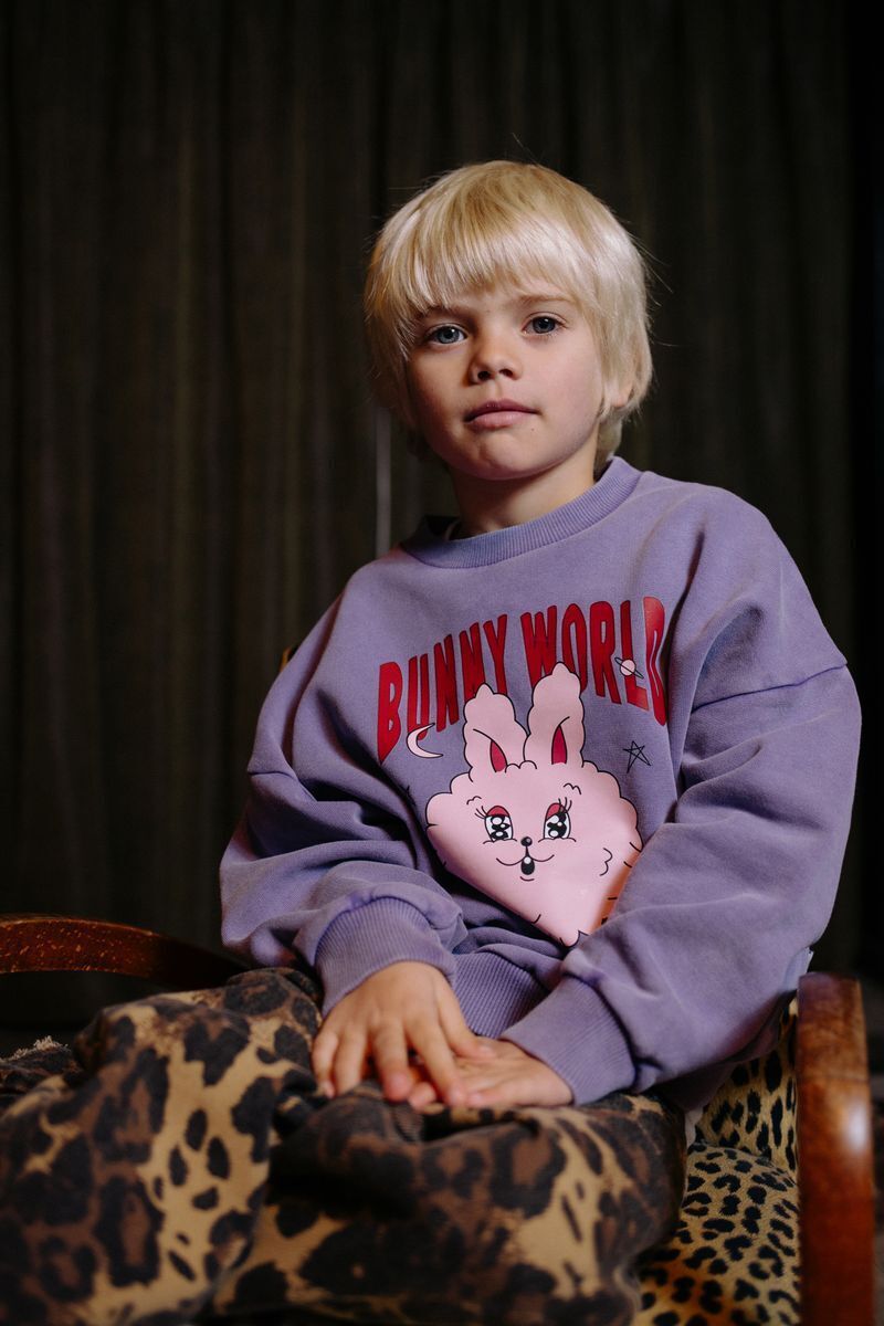 CALL ME FRANKIE Pull BUNNY WORLD SWEATER en violet - large