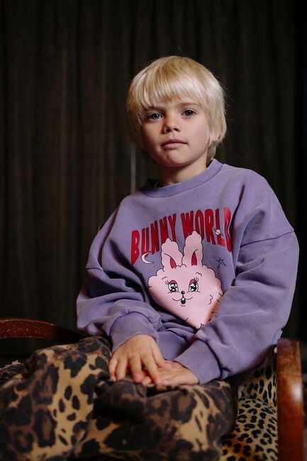 Paarse CALL ME FRANKIE Trui BUNNY WORLD SWEATER Paarse CALL ME FRANKIE Trui BUNNY WORLD SWEATER - large