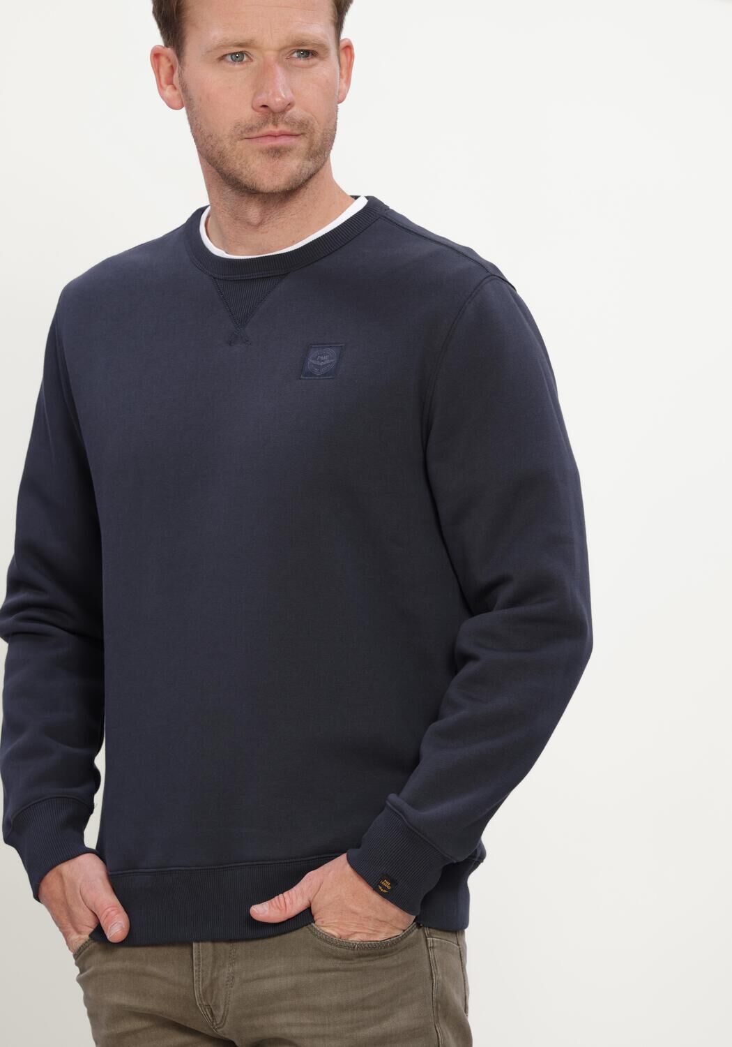 Donkerblauwe PME LEGEND Trui CREWNECK SOFT FLEECE SWEAT - large