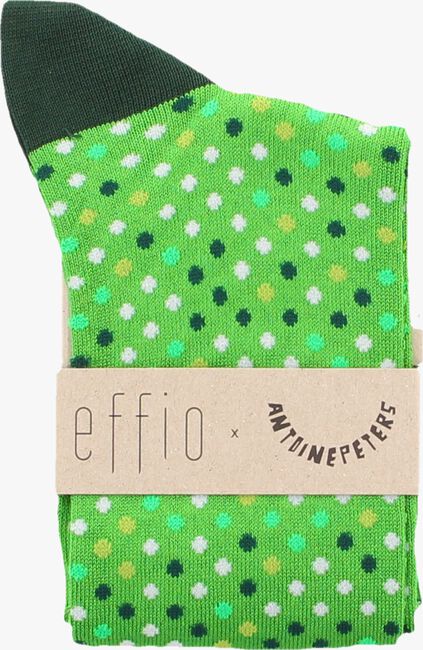 EFFIO Chaussettes POINTS en vert - large