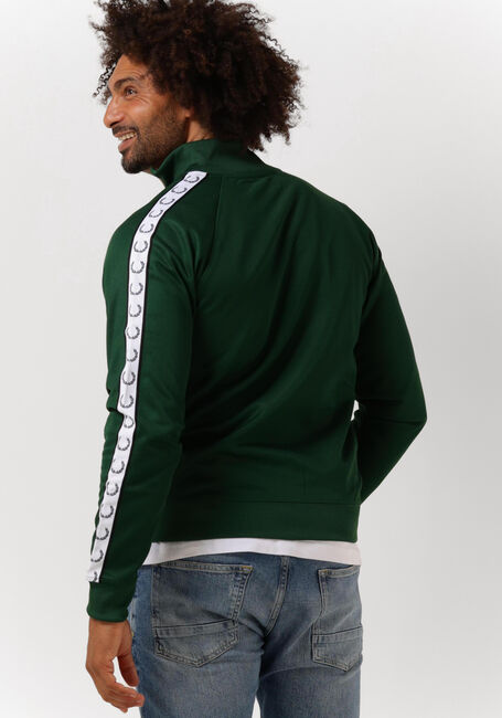 FRED PERRY Gilet TAPED TRACK JACKET en vert - large