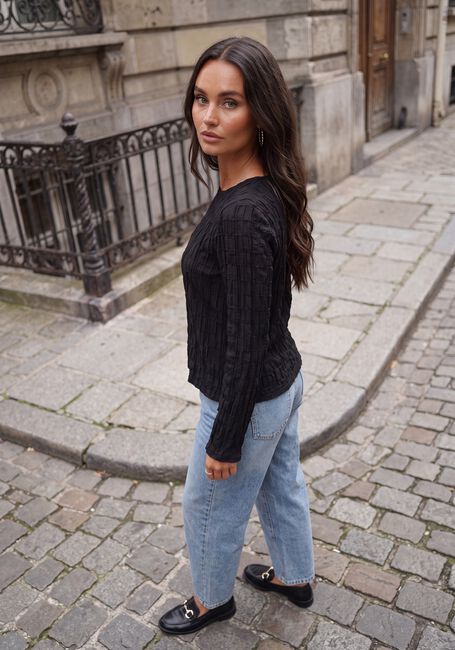Zwarte OBJECT Top OBJEVIE L/S RE TOP NOOS - large