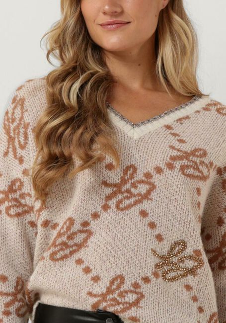Beige LIU JO Trui MAGLIA CHIUSA M/L BRAND LOVERS - large