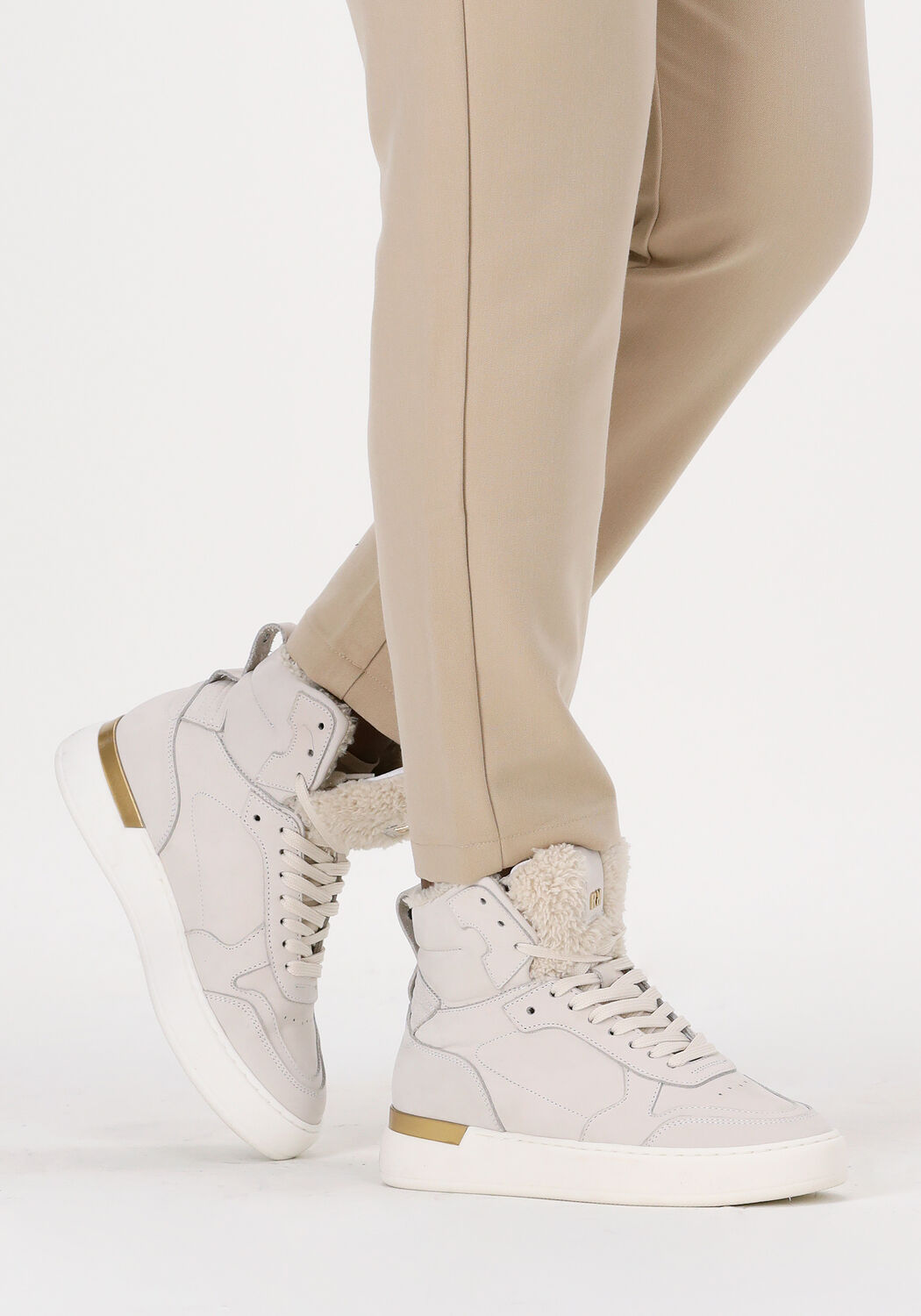 Hoge hotsell sneakers beige