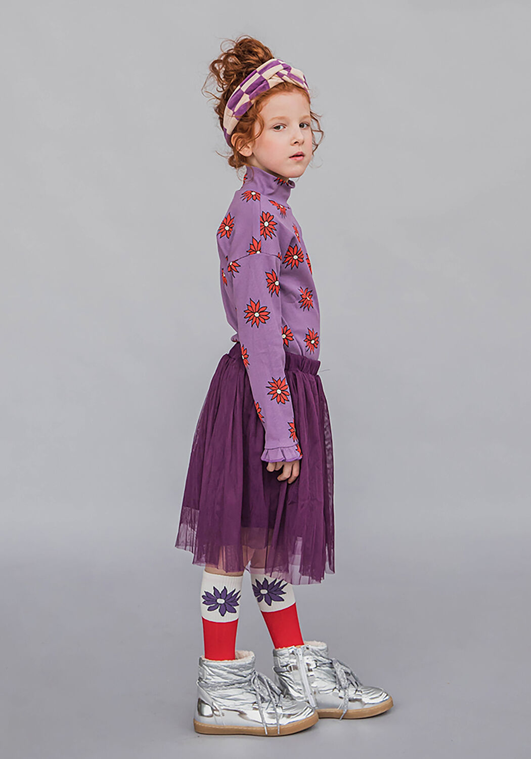 CARLIJNQ Mini-jupe BASICS-TUTU en violet - large