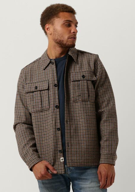ANERKJENDT Surchemise AKSOLDADO CHECK OVERSHIRT Bleu foncé - large