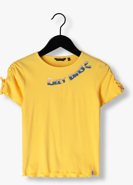 NONO T-shirt KIM RIB JERSEY TSHIRT PULL UP SLEEVE en jaune - large