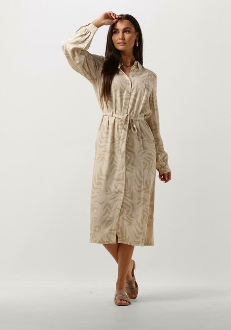 OBJECT Robe midi OBJEMIRA TILDA L/S DRESS en beige - large