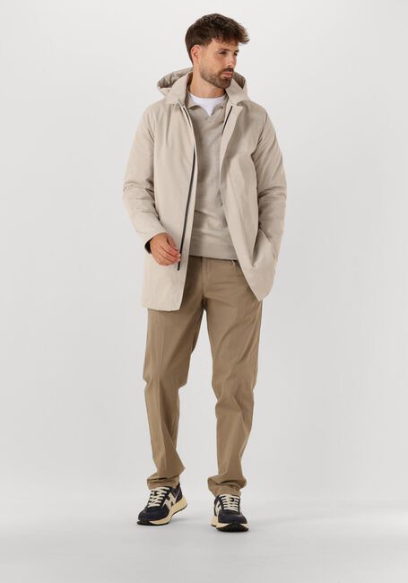 PROFUOMO Polo POLO OPEN COLLAR LS MERINO en beige - large