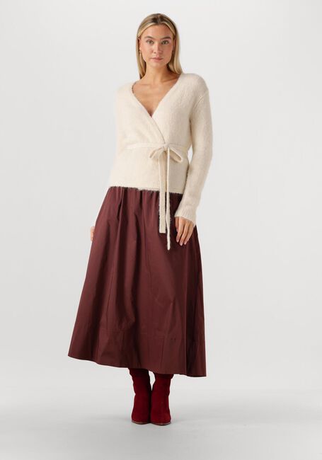 Bordeaux NEO NOIR Midirok YARA LONG POPLIN SKIRT - large