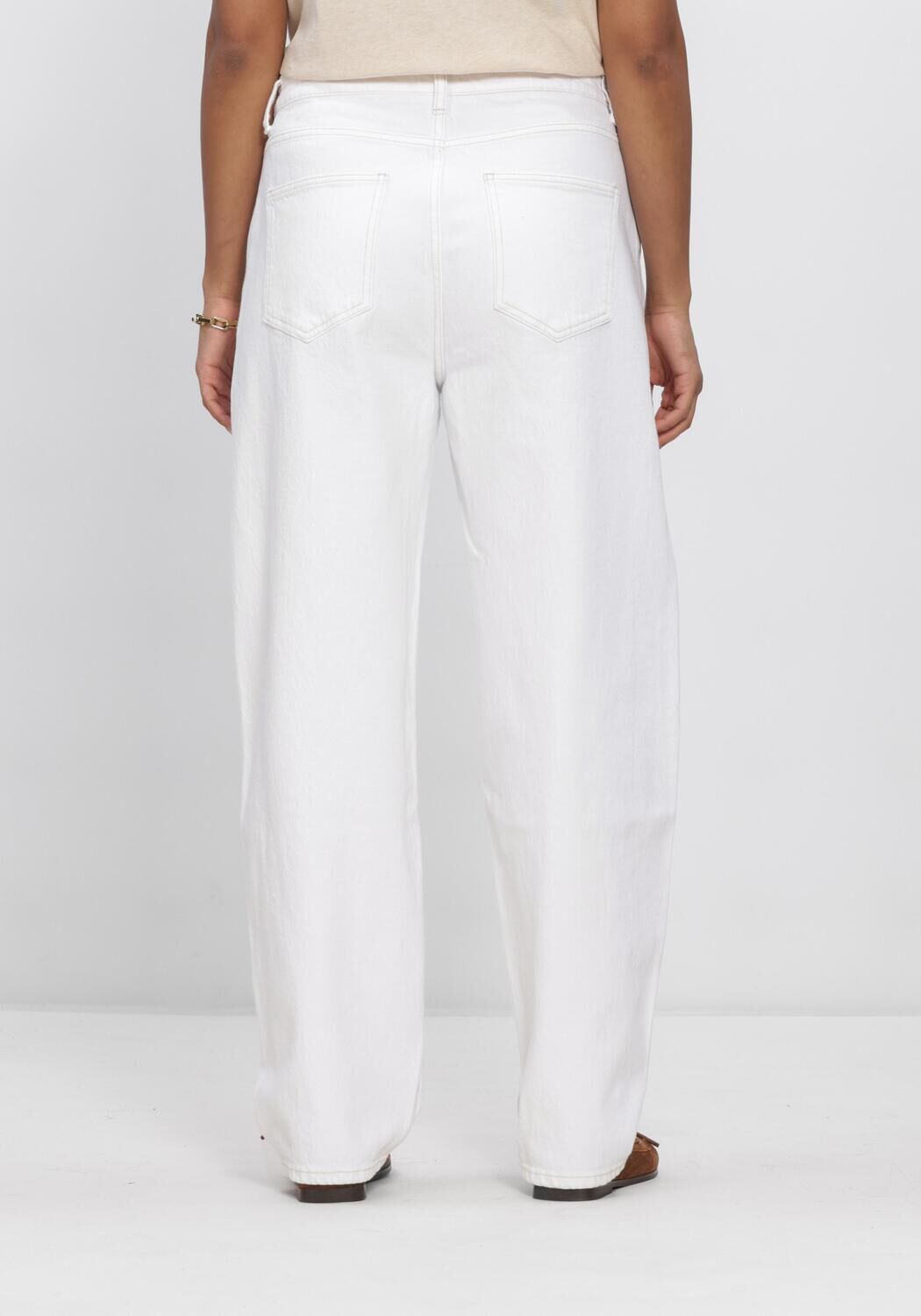 Witte BY-BAR Wide jeans BEGUM WHITE JEANS - large