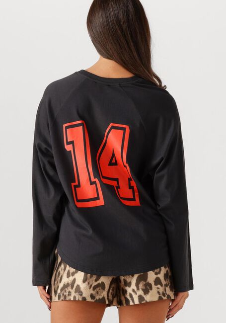 Zwarte ALIX THE LABEL T-shirt LADIES KNITTED RAGLAN LONGSLEEVE - large