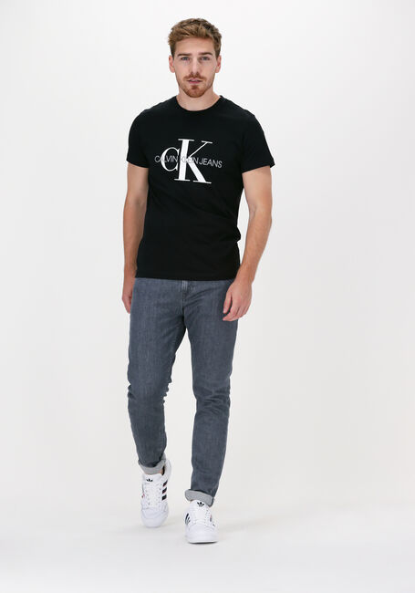 CALVIN KLEIN T-shirt ICONIC MONOGRAM SS SLIM TEE en noir - large