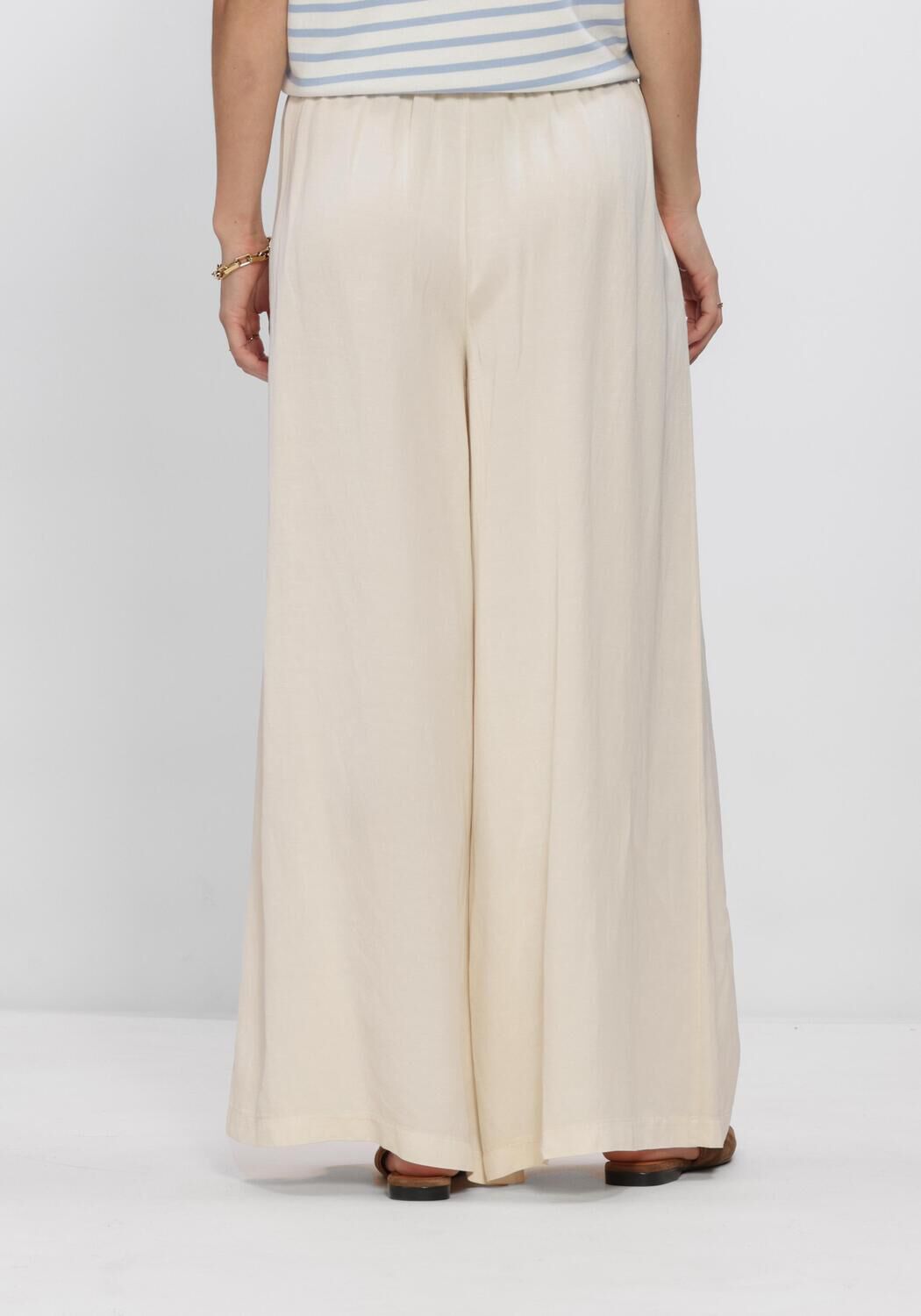 Witte SIMPLE Broeken/jumpsuits TROUSER - large