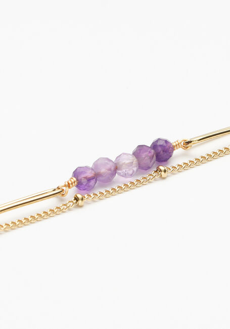 NOTRE-V Colliers KETTING DUBBEL CHAIN en violet - large