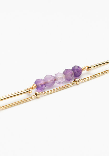 NOTRE-V KETTING DUBBEL CHAIN Collier en violet - large