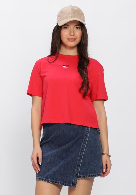 TOMMY JEANS T-shirt TJW BXY BADGE TEE EXT en rouge - large