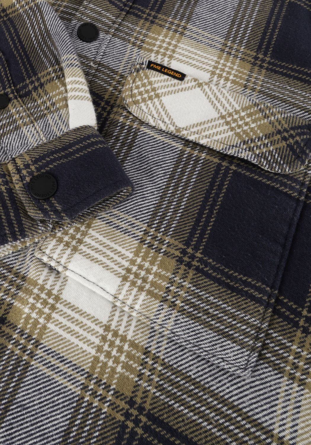 PME LEGEND LONG SLEEVE SHIRT CTN FLANEL CHECK QUILTED Chemises en bleu - large