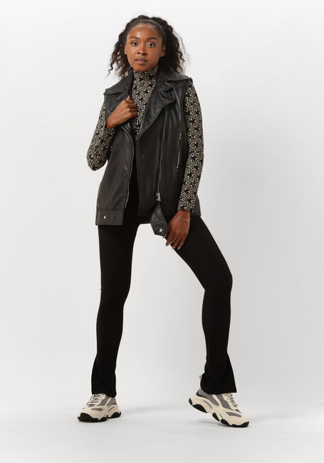 Zwarte COLOURFUL REBEL Flared broek ZIVA HIGH RISE SLIT TREGGING - large