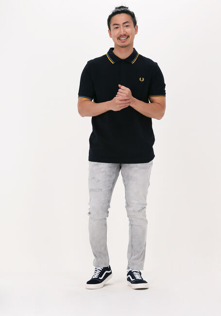 Donkerblauwe FRED PERRY Polo TWIN TIPPED FRED PERRY SHIRT - large
