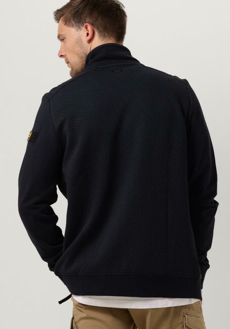 PME LEGEND Gilet ZIP JACKET JACQUARD INTERLOCK SWEAT Bleu foncé - large