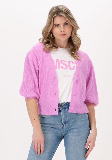 MSCH COPENHAGEN Gilet ZIGA ZENIE RIB 2/4 CARDIGAN en rose - large
