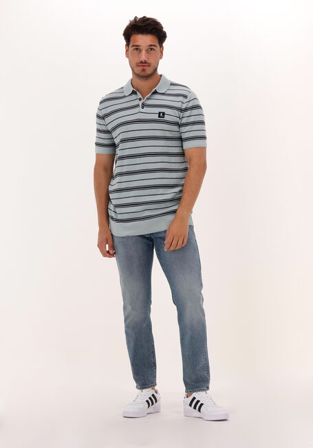 KULTIVATE Polo PL KONOS STRIPES Bleu clair - large