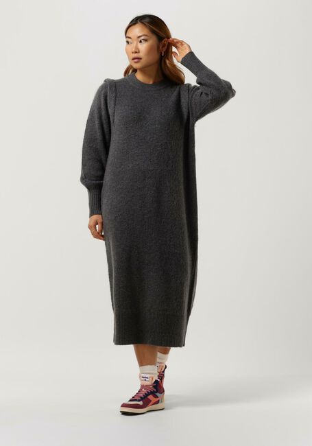 Grijze LEVETE ROOM Midi jurk LR-CILLE 27 DRESS - large