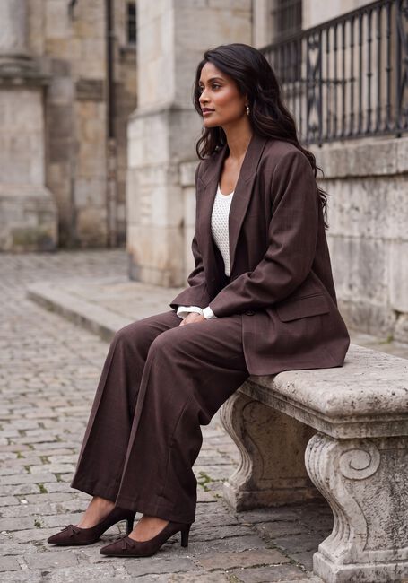 GESTUZ GZLAVANA HW PANTS Pantalons en marron - large