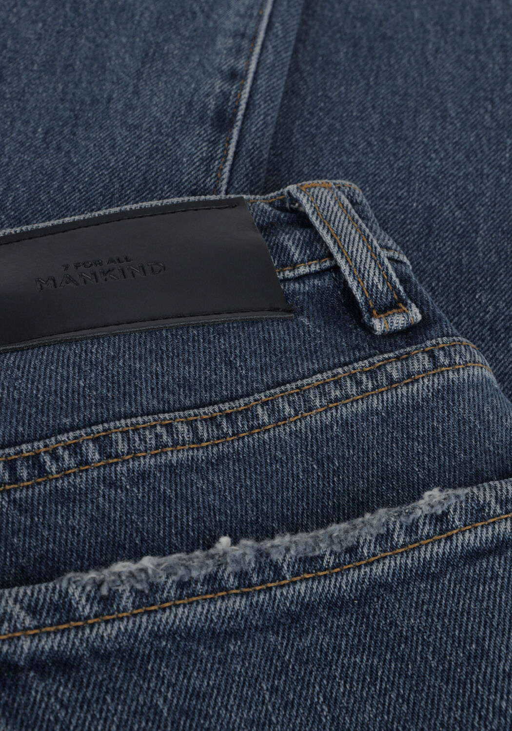 Blauwe 7 FOR ALL MANKIND Straight leg jeans LOGAN STOVEPIPE BLAZE WITH RAW CUT HEM - large