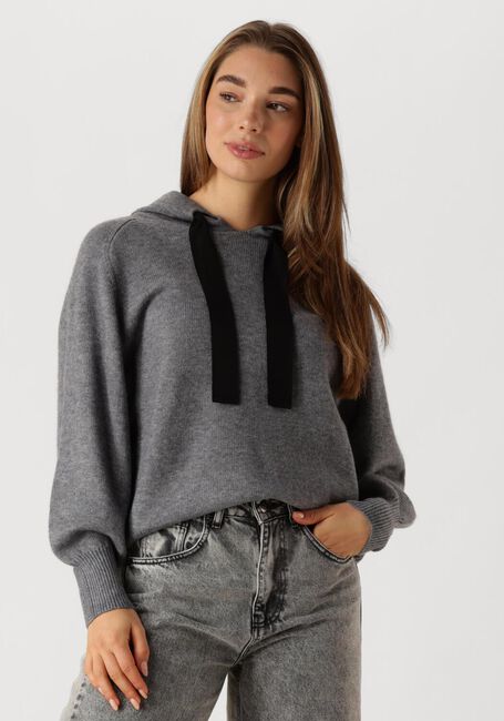 CO'COUTURE Pull ROW HOODIE KNIT en gris - large