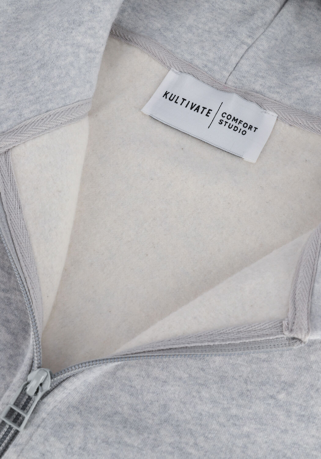 Beige KULTIVATE Vest SW COMFORT FULL-ZIP HOOD - large