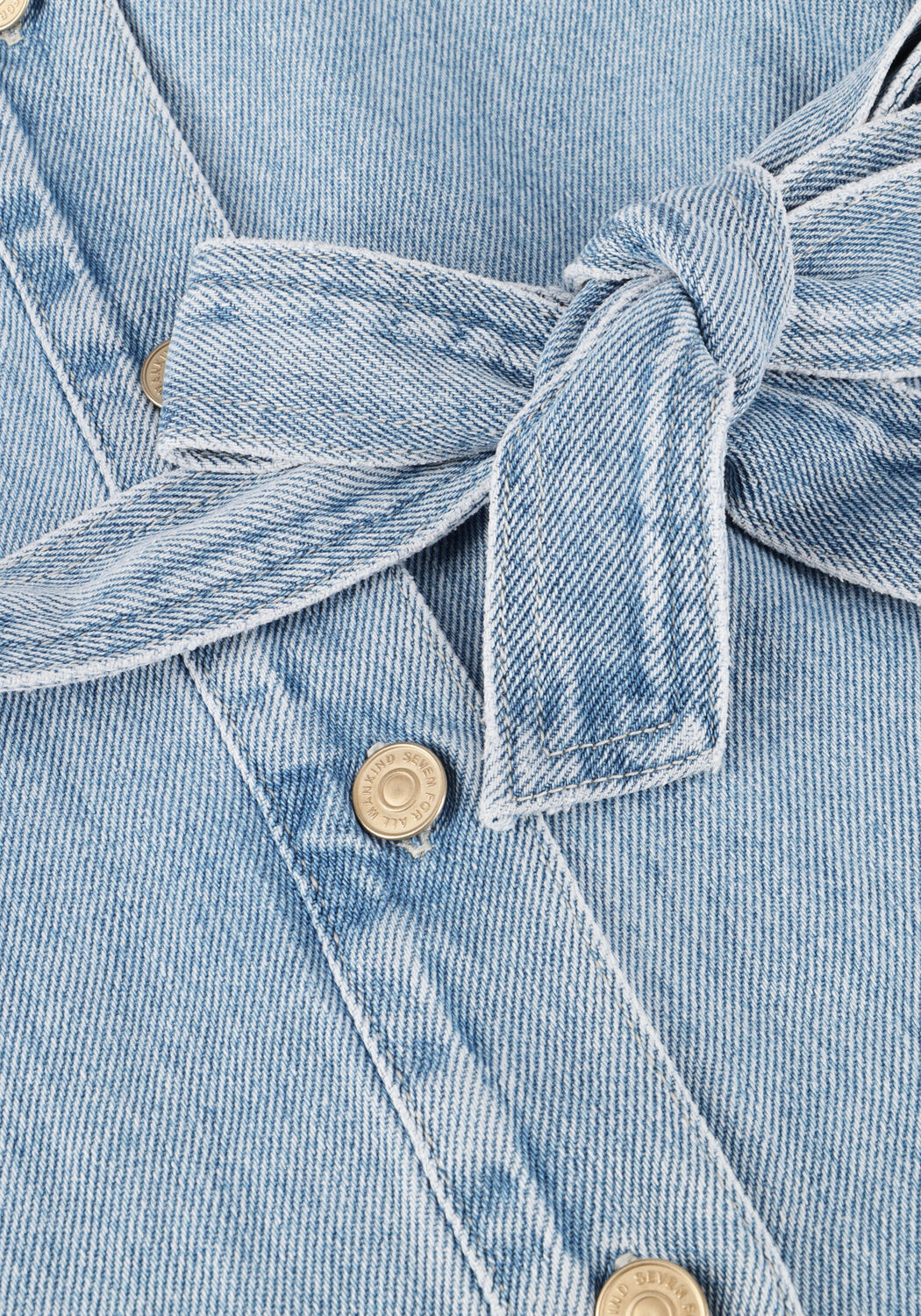 Lichtblauwe 7 FOR ALL MANKIND Mini jurk SHIRT DRESS - large